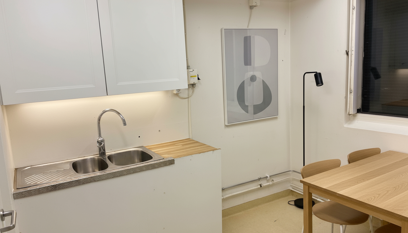 Visionsbild. Inrett pentry, AI-genererat.