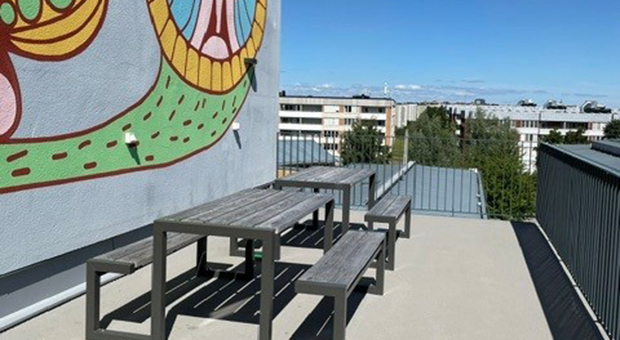 takterrass med bord