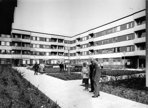 1960-tal Skärholmen, Hängmappskåp, Pensionärshotellet i Skärholmens centrum