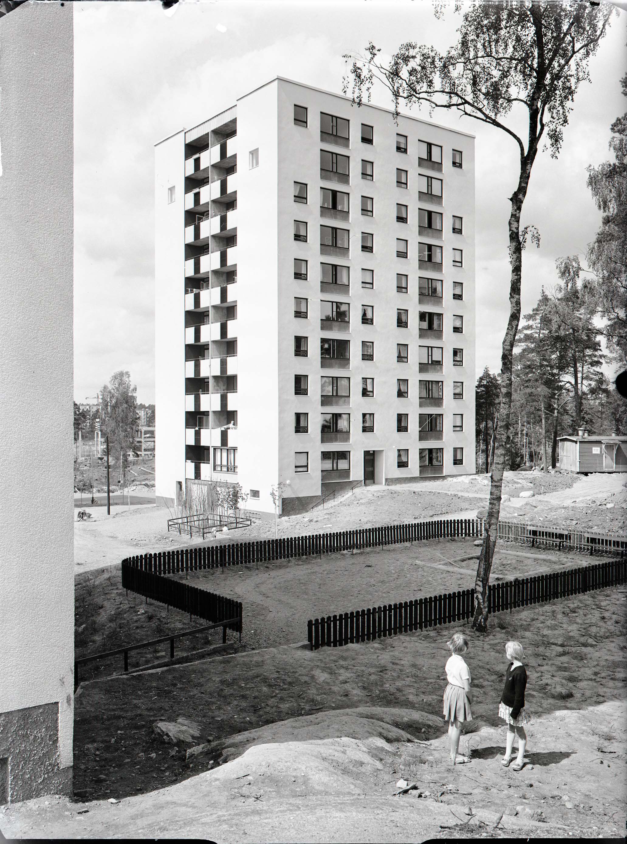 Farsta centrum, Exteriör, 1959