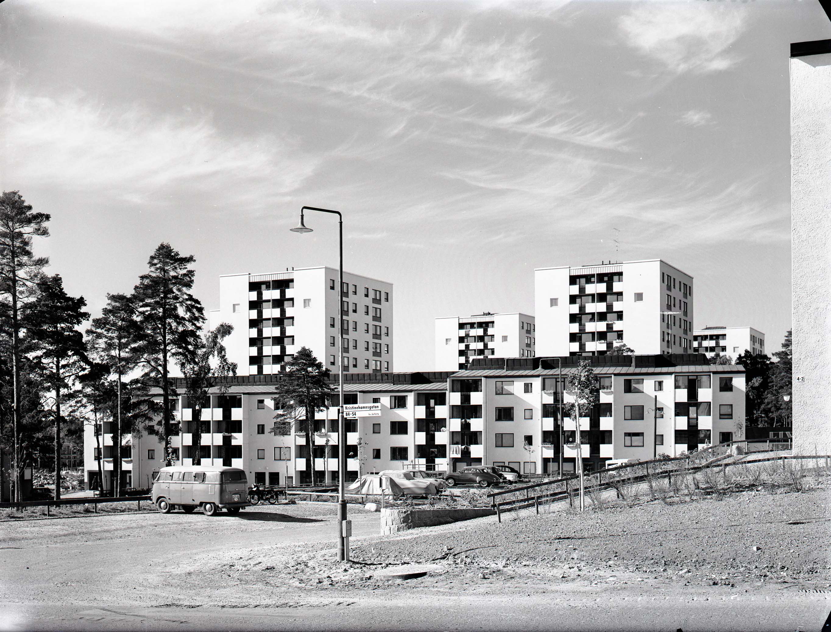 Farsta centrum, exteriör, 1959