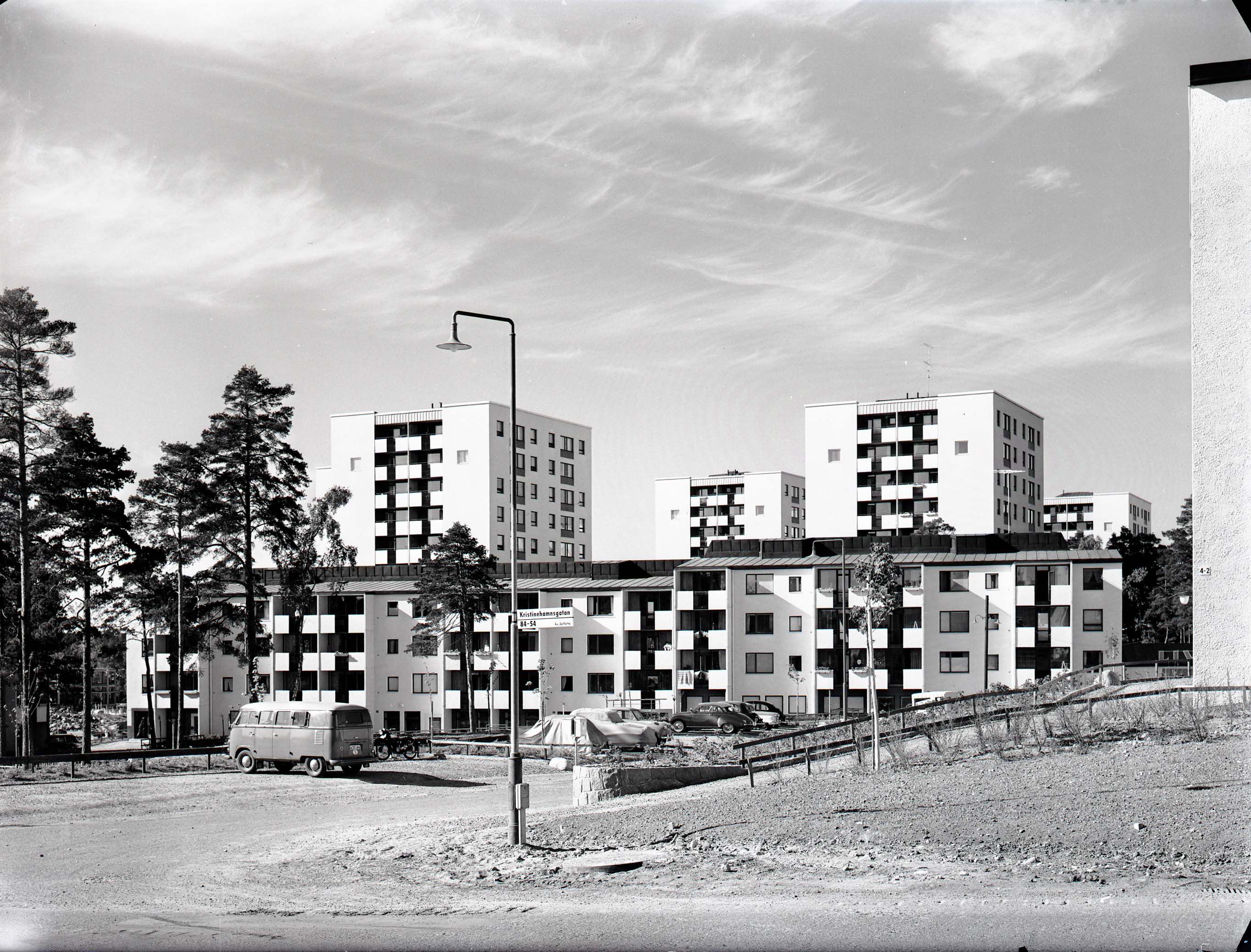 Farsta centrum, exteriör, 1959 