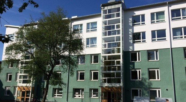 Låghusdelen i kvarteret Hedvig om- och påbyggt