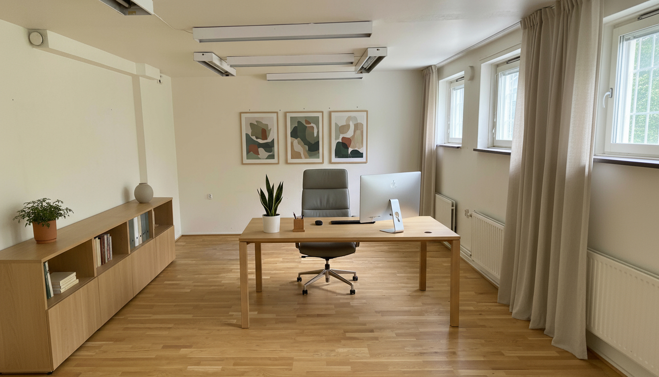 AI-genererad visionsbild på kontorsyta