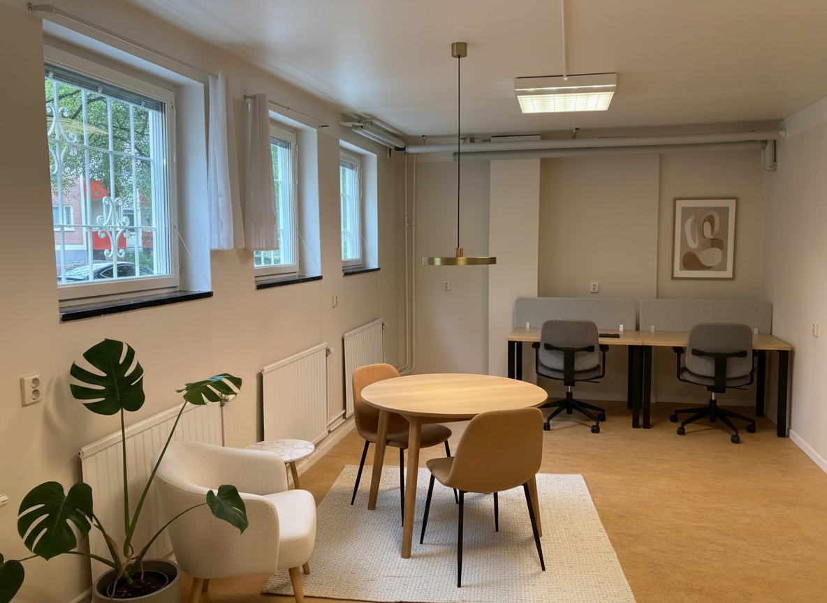 AI-genererad visionsbild inrett kontor
