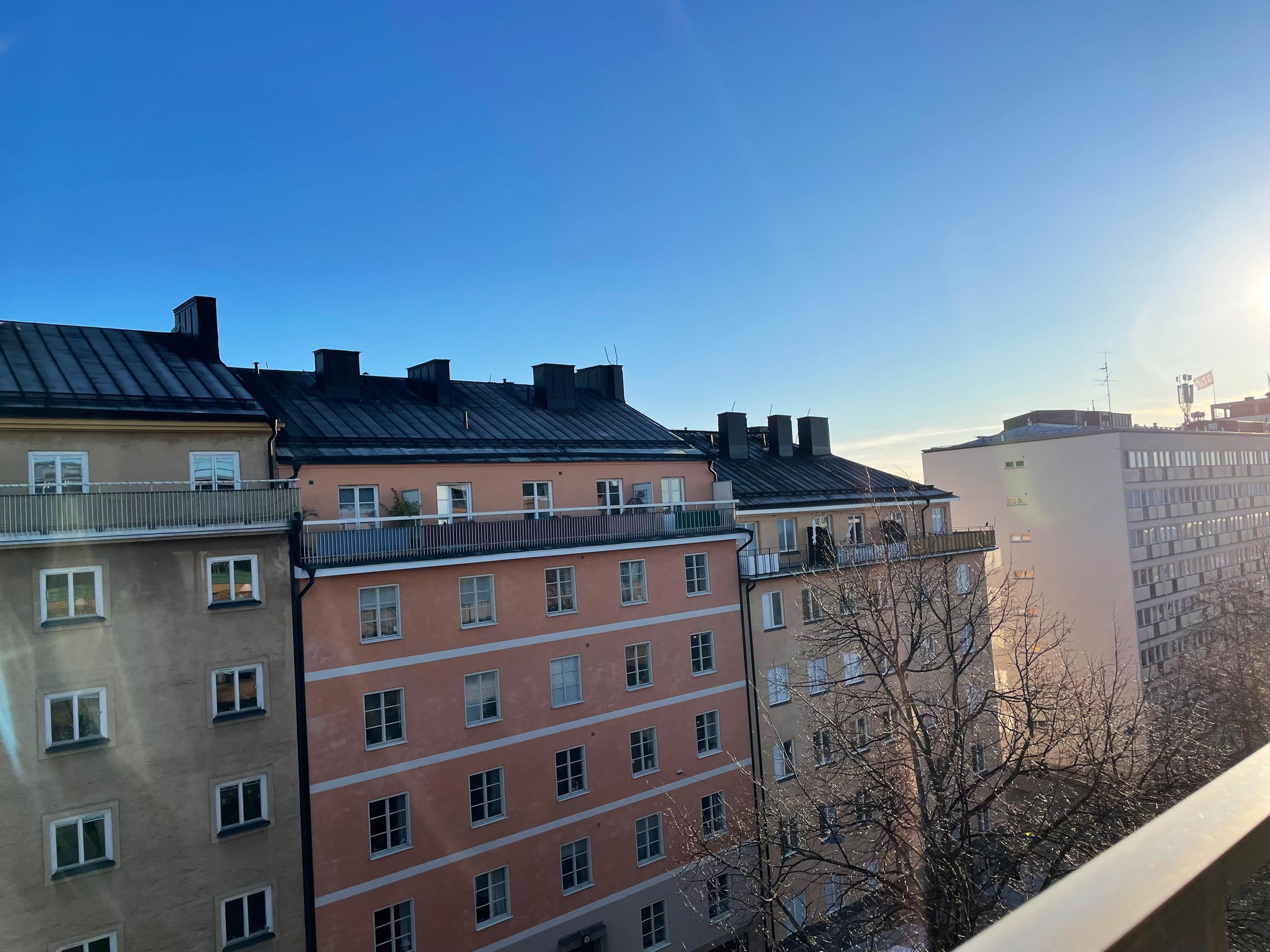 Utsikt från balkong