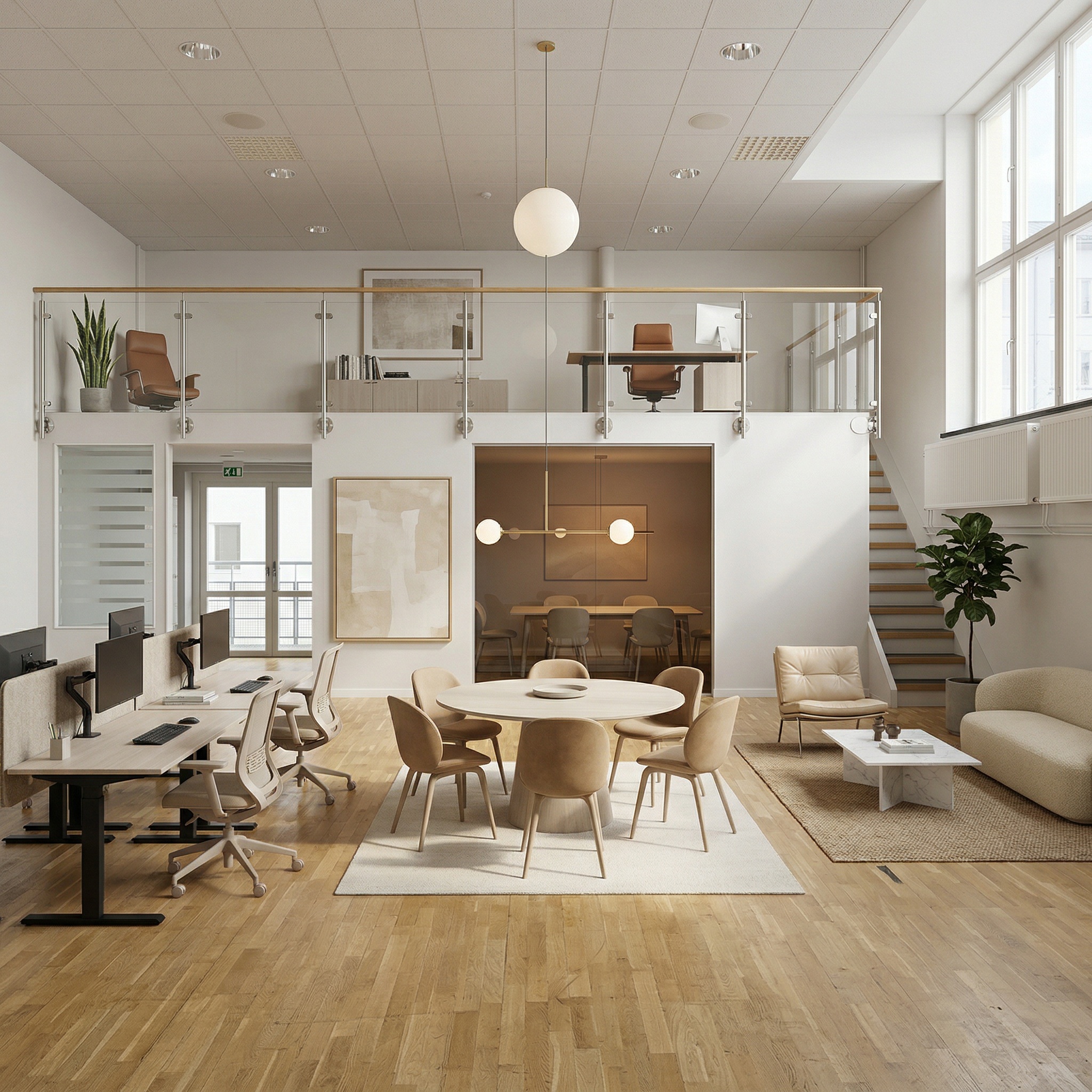 AI-genererad visionsbild på inredd lokal