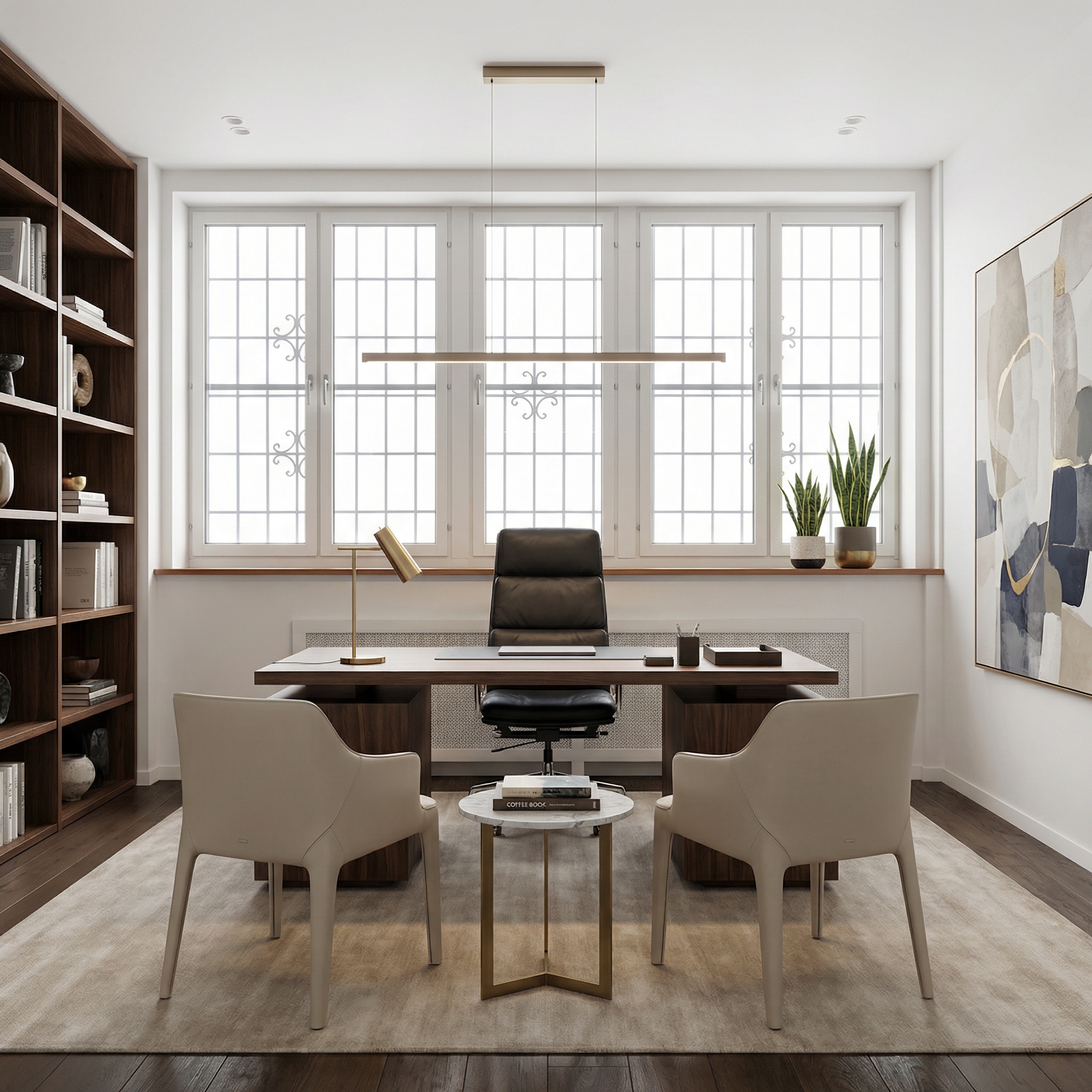 AI-genererad visionsbild på inrett kontorsrum