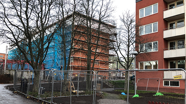 Vimmerbyplan i Rinkeby under ombyggnad