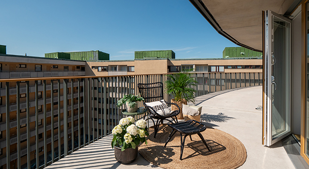 Möbler på takterrass