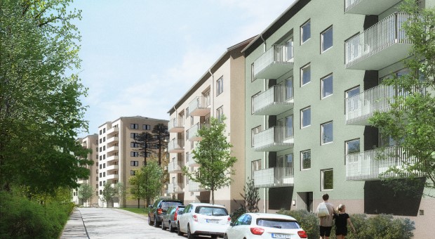 arkitektskiss kvarteret Greken Blackeberg