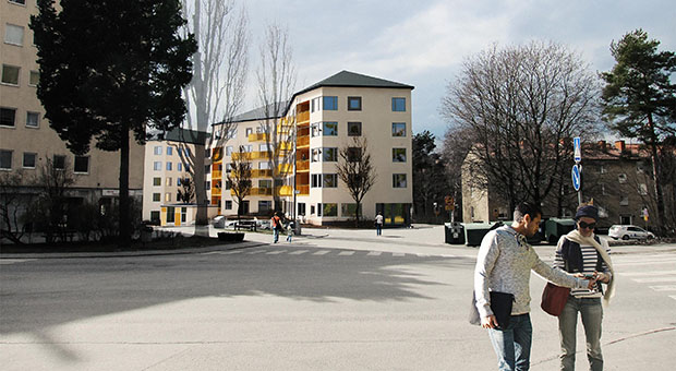 Kvarteret Ståthållaren inritat i befintlig miljö