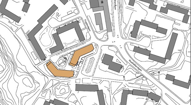 Planskiss över kvarteret Ståthållaren