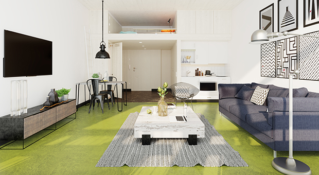 Inredd typlägenhet 1628 i kv. Vallgossen 34 kvm med kokvrå och loft